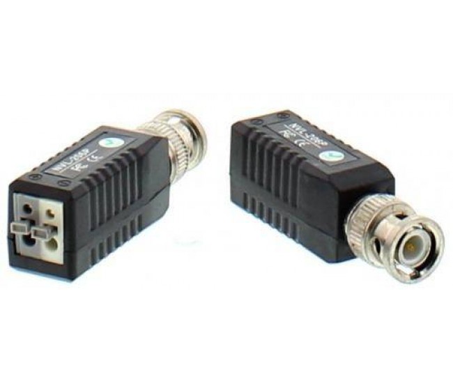 Video balun HD prin UTP/FTP BNC - 2 pini terminali cu clip pentru cablu Well