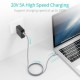 Cablu USB Type C - USB Type C PD 100W 1.8m gri Choetech XCC-1002-GY