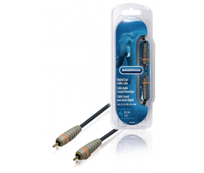 Cablu digital coaxial 0.5m RCA-RCA Bandridge