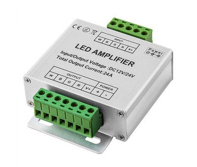 Amplificator banda LED RGB+W 12/24VDC 24A 4x 6A V-TAC