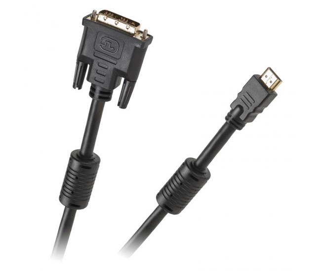 Cablu digital DVI 18+1 - HDMI V1.3B 10m aurit