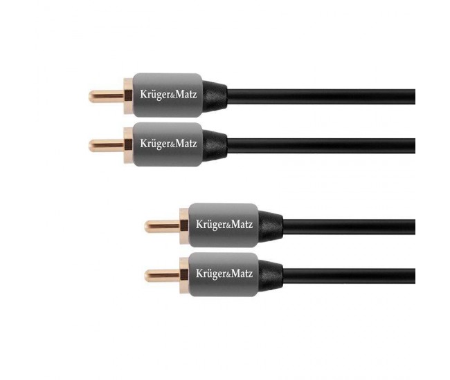 Cablu 2x RCA la 2x RCA 1m Profesional Kruger&Matz