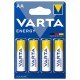 Baterii alcaline R6 AA 4buc/blister Energy Varta