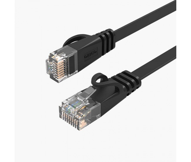 Cablu de retea Cat6 5m plat negru Orico PUG-C6B