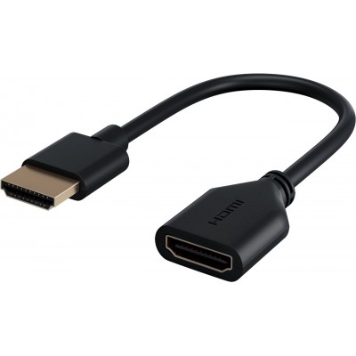 Cablu adaptor flexibil HDMI A tata - HDMI A mama 10cm 4K/60Hz 2160p 18Gbit/s Goobay 64824