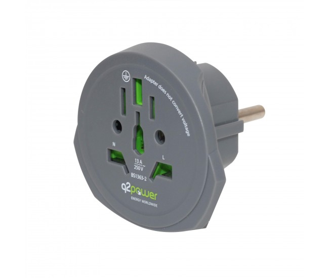 Adaptor calatorii World to Europe Q2 AUSTRALIA CHINA ITALIA UK CH BRAZIL USA EURO 16A 1.100100-TH