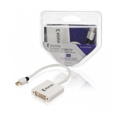 Cablu adaptor Mini DisplayPort tata - DVI-I 24+5 mama 0.2m alb Konig