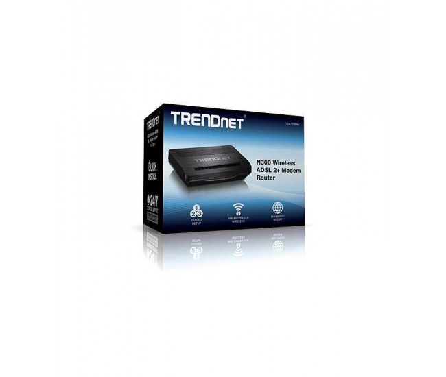 Router N300 Wireless ADSL 2/2 +modem Trendnet