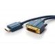 Cablu Profesional 1m HDMI - DVI 24+1 Ultra HD 4K 60Hz cupru AWG30 aurit Clicktronic