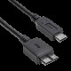 Cablu USB3.0 USB B micro mufa tata - USB type C mufa tata nichelat 1m negru AKYGA AK-USB-44