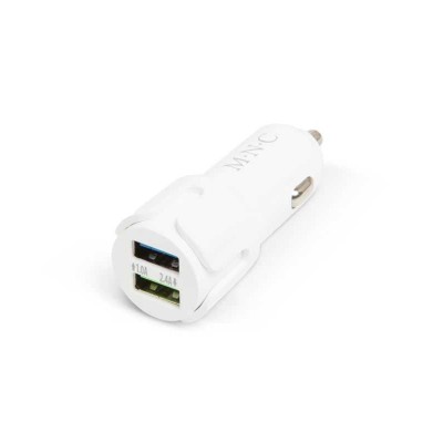 Adaptor auto bricheta 12-24V - 2x USB 2.4A alb 54931WH M`N`C