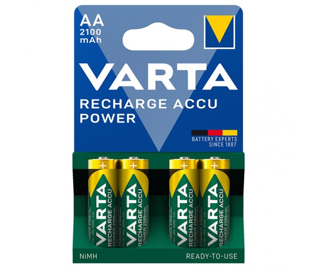 Set acumulatori AA Ni-MH 2100mAh Varta 4buc Ready to use