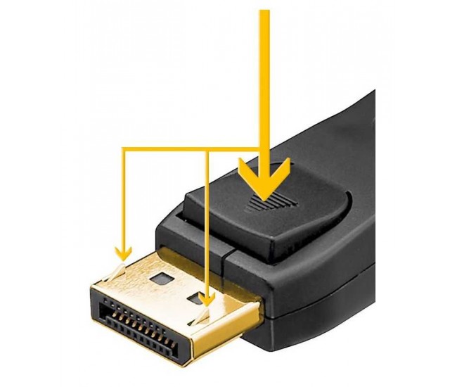 Cablu DisplayPort - DisplayPort V2.0 2m 8K/60Hz 4K/120Hz Full HD 1080p/240Hz negru Goobay 58534