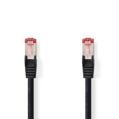 Cablu SFTP Cat6 30m negru RJ45 tata - RJ45 tata Nedis