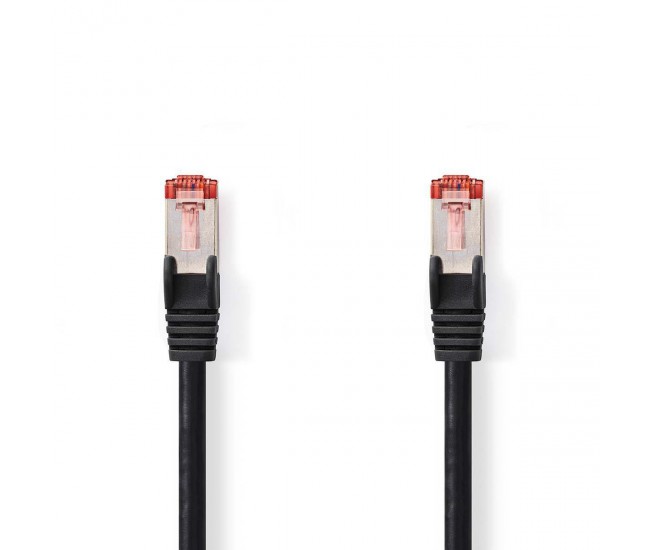 Cablu SFTP Cat6 30m negru RJ45 tata - RJ45 tata Nedis