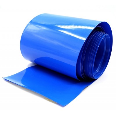 Folie termocontractabila pentru 18650 albastru 90mm 1m