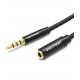 Cablu prelungitor audio stereo 4 pini Jack 3.5 mm mama-tata 5m aurit negru VENTION BHBBJ