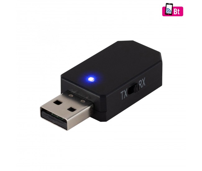 Adaptor Bluetooth v5.0 TX emisie - RX receptie cu Jack 3.5 mm alimentare la USB SAL