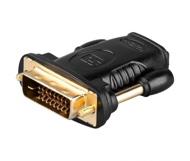 Adaptor DVI-D 24+1 la HDMI mama aurit Goobay