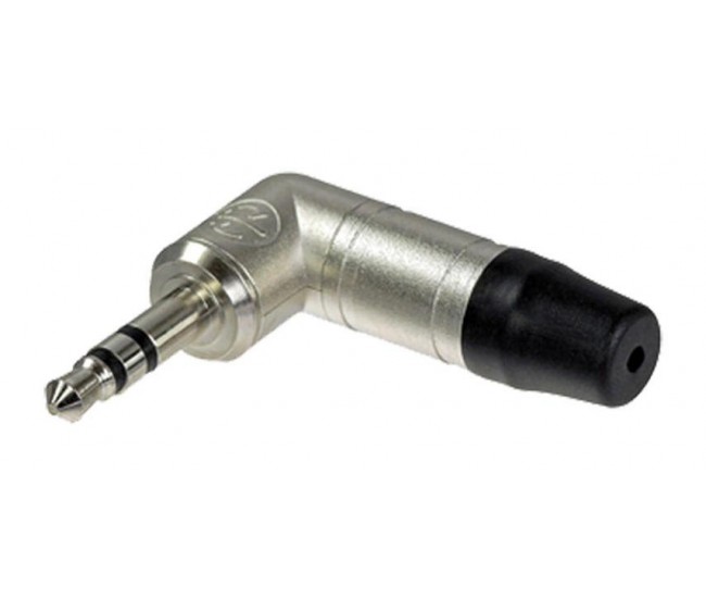 Conector Jack 3.5 mm stereo tata in unghi de 90 grade Neutrik NTP3RC