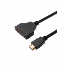 Cablu adaptor HDMI la 2x HDMI aurit spitter