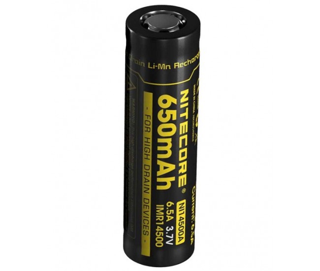 Acumulator 14500 LI-ION NITECORE NI14500A 3.7V 650mAh 6.5A cu pin