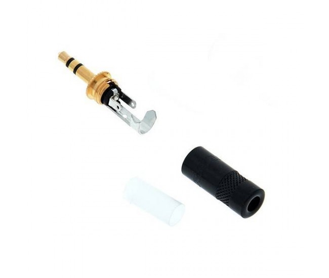 Conector JACK 3.5 mm stereo tata aurit Profesional Neutrik Rean