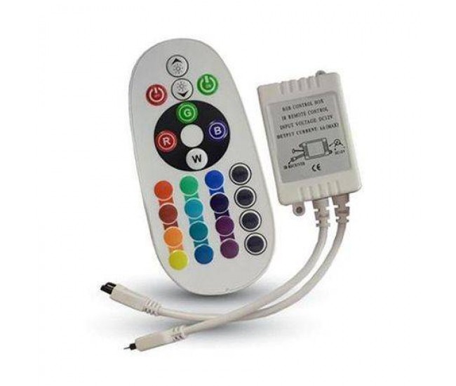 Controller LED RGB 24 butoane 12V/6A 24V/72W V-TAC