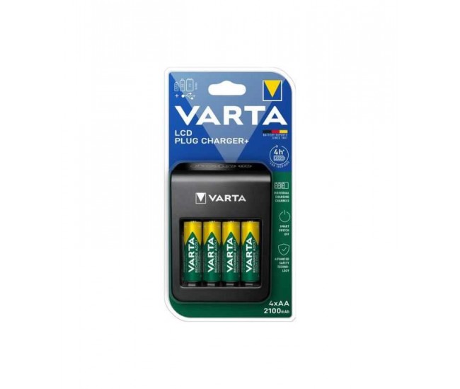 Incarcator Varta 57687 AA/AAA 9V NiMH port USB +4 acumulatori AA 2100 mAh