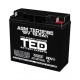 Acumulator TED 12V 18.5Ah AGM plumb acid terminal T3 181mm x 76mm x h167mm