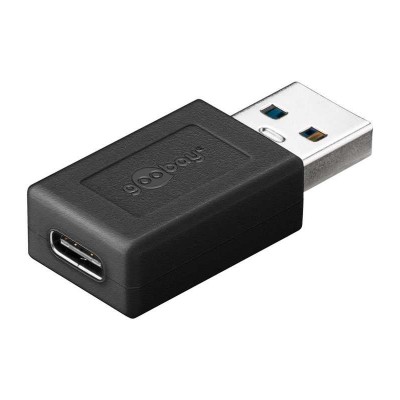 Adaptor USB3.0 SuperSpeed USB-A tata - USB-C mama negru Goobay 45400