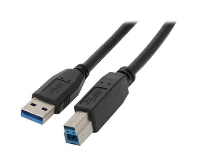 Cablu USB 3.0 USB A mufa - USB B mufa nichelat 1m negru 28AWG LOGILINK CU0023