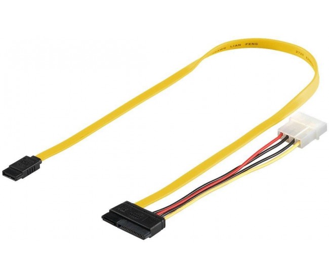 Cablu adaptor sata data power la sata si molex 5.25 Goobay