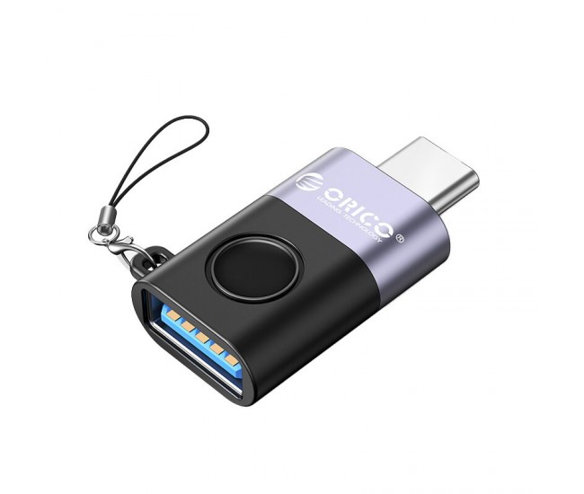 Adaptor tata USB Type C - mama USB-A Orico WCA-BK negru cu gri 32x21x9mm