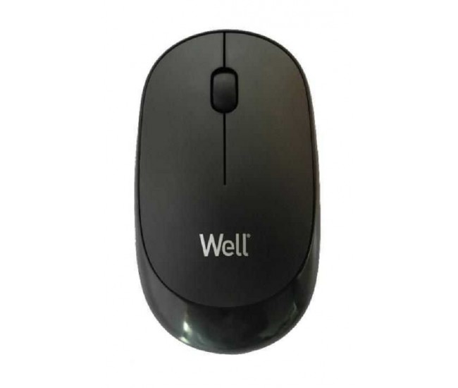 Mouse wireless Well MW104 negru USB