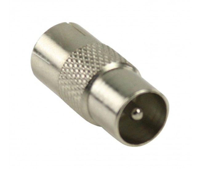 Adaptor prelungire Coaxial tata - Coaxial mama conector metalic Valueline