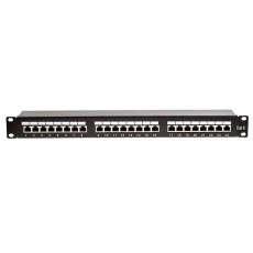 Patch panel 24 porturi RJ45 FTP cat5E montabil in rack 19 1U sertizare Krone 110 PBPP33