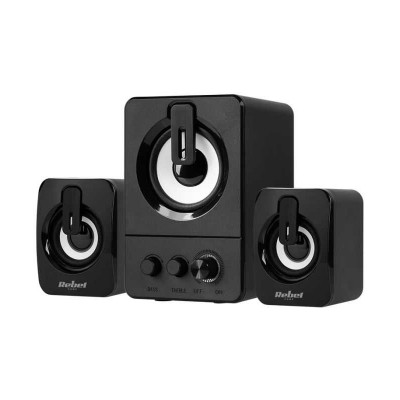 Boxe PC 2.1 5W subwoofer 2x3W difuzoare alimentare USB 5V control volum bas inalte CS-50 REBEL