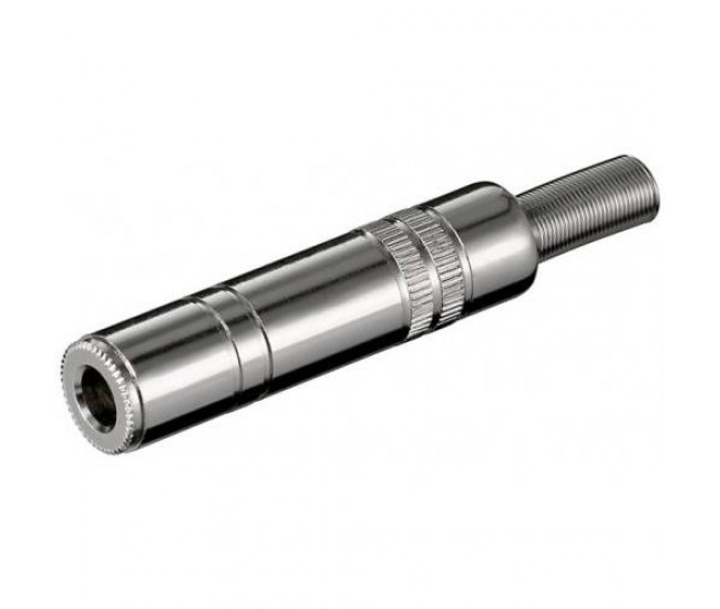 Mufa Jack 6.35 mm stereo mama metal Goobay