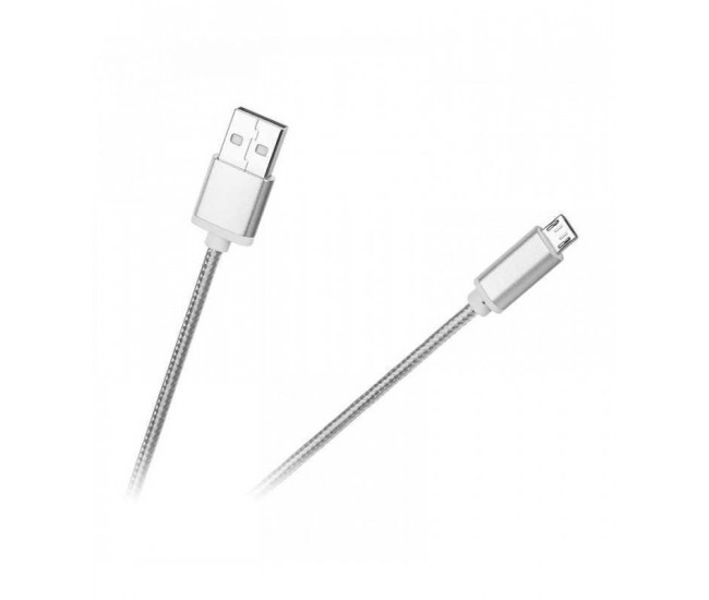 Cablu USB Tata - micro USB Tata 1m argintiu M-LIFE