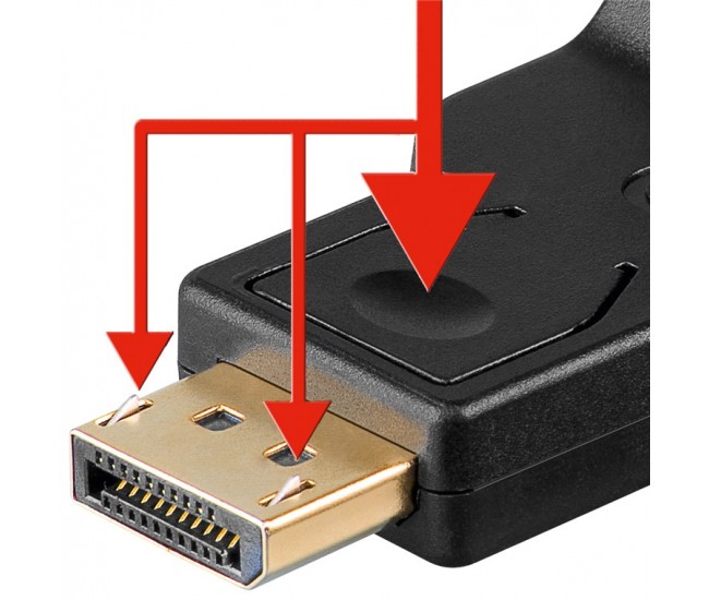 Adaptor DisplayPort tata - VGA mama contacte aurite Goobay