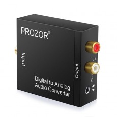 Adaptor Audio TOSLINK DIGITAL la ANALOG 2x RCA +JACK mama 3.5 mm