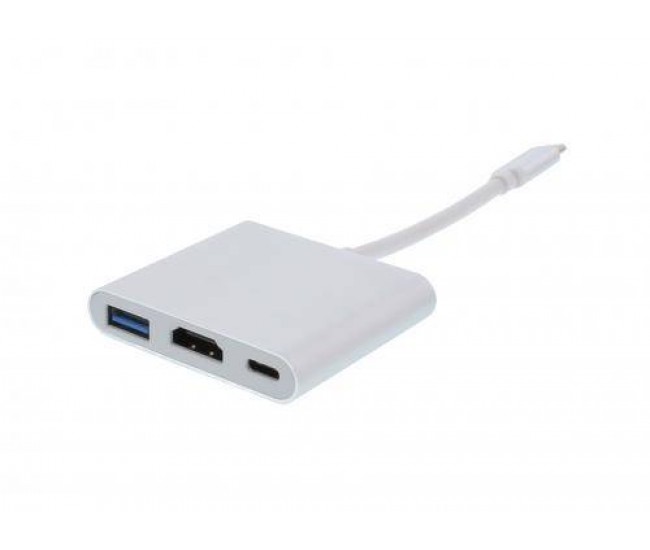 Adaptor USB Type C 3.1 - HDMI +USB 3.0 +USB Type C +PD Well