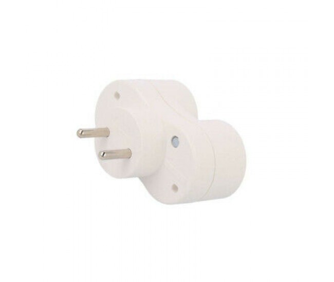 D.3802 Conector AC supply splitter Layout 2P Type round white 16A PAWBOL