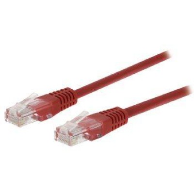 Cablu CAT5e UTP de retea RJ45 8P8C tata - RJ45 8P8C tata 2m rosu Valueline