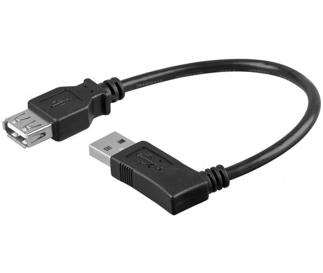 Cablu prelungitor USB 2.0 Hi-Speed A tata 90 - A mama drept 0.3m Goobay