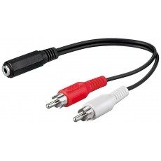 Cablu adaptor Jack 3.5 mm mama stereo la 2x RCA tata Goobay