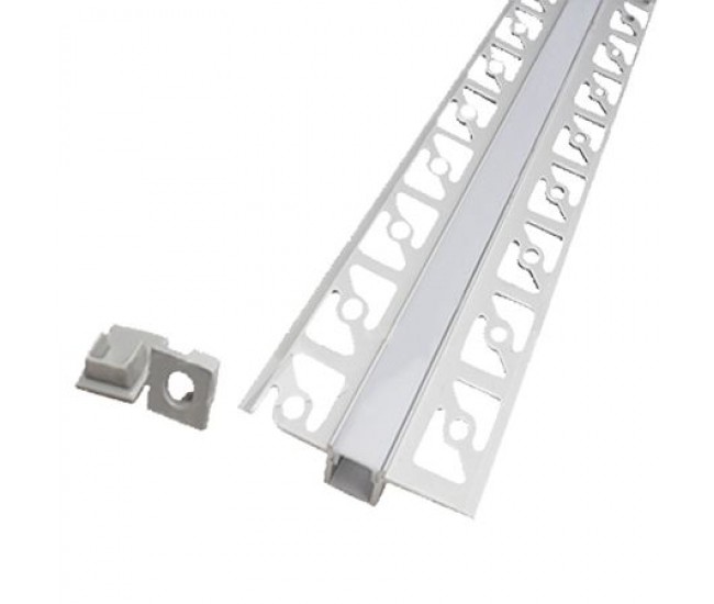 Profil aluminiu banda LED pentru rigips 2m mat V-TAC