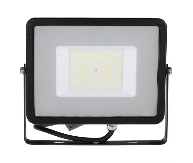 Reflector LED SMD Slim 50W 5750lm 6500K IP65 negru CIP SAMSUNG V-Tac SKU-21761