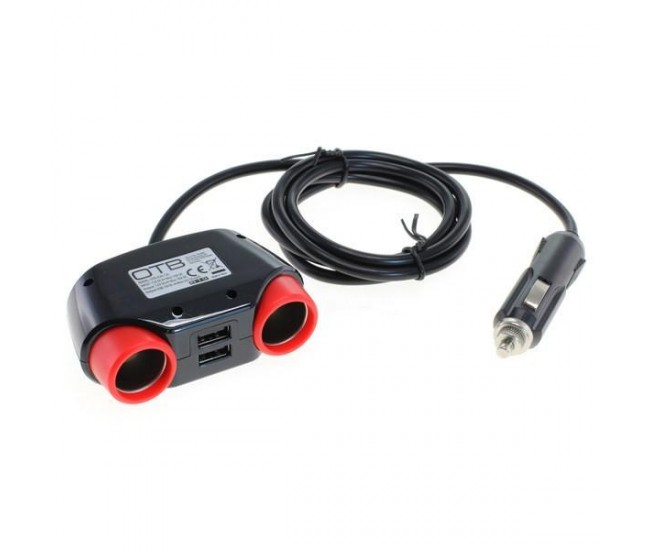 Alimentator auto 12V la 2x bricheta mama 10A + 4x USB A 3A 8013464 OTB